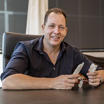 Dr Campbell with penile implant (penile prosthesis) 05, Ed Clinic Gold Coast